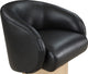 Gibson Vegan Leather Swivel Accent Chair, Black