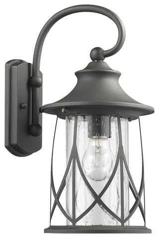 Marhaus 1-Light Black Outdoor Wall Sconce 15" High