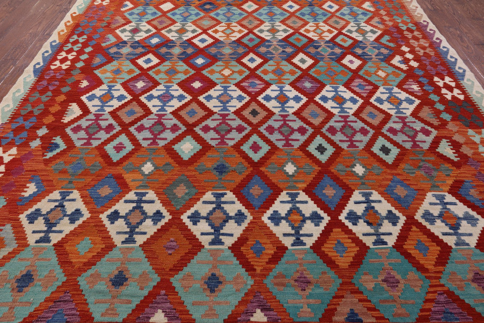 Kilim Flat Weave Wool On Wool Reversible Rug 10' 5" X 15' 4" - Q12540
