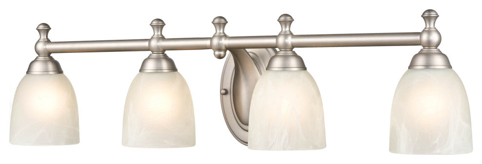 4 Light 30" Satin Nickel Bathroom Vanity Light