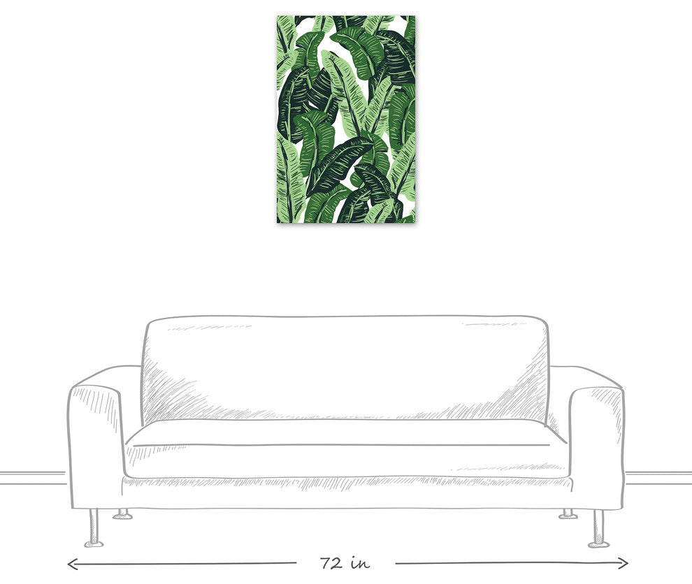 Green Palm Leaves 20x30 Canvas Wall Art