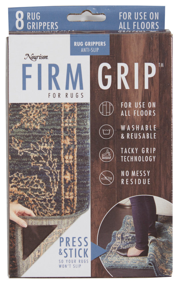 Nourison Area Rug Gripper Set of 8 Black Indoor Area Rug
