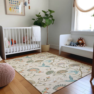 Addison Premium Washable Mayfield AMF174 beige 5' x 7'6" Rug