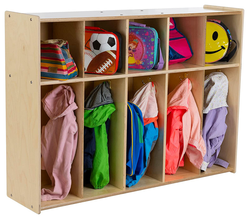 5 Section Cubby Locker with Storage Organizer