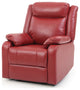 Osino Faux Leather Rocker Recliner, Red