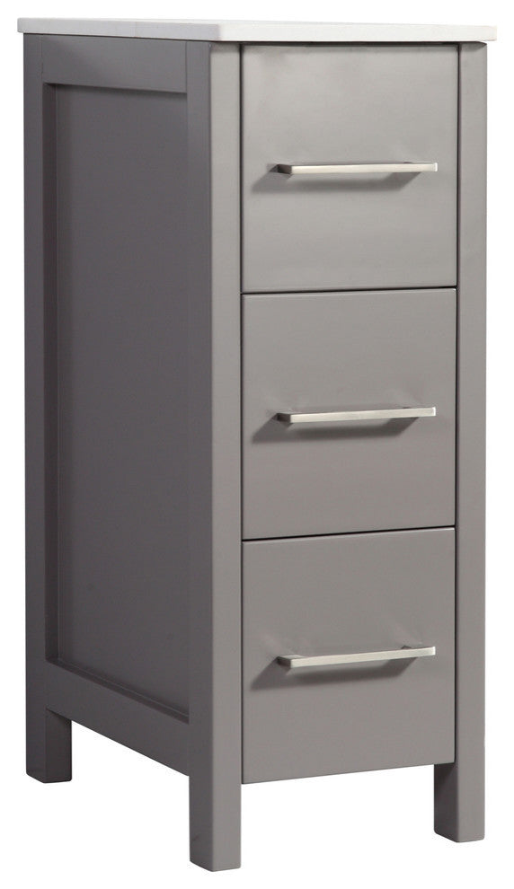 Vanity Art Vanity Cabinet, 12", Gray