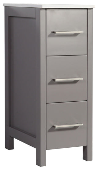 Vanity Art Vanity Cabinet, 12", Gray