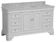 Katherine 60" Bath Vanity, White, Carrara Marble, Single Vanity