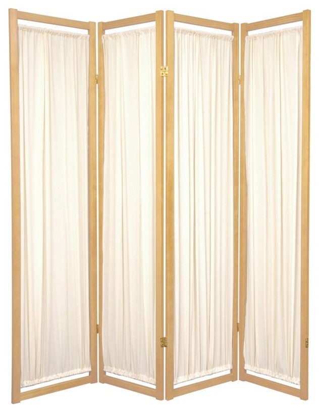 6' Tall Helsinki Shoji Screen, 4 Panel, Natural