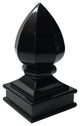 2"x2" Aluminium Pineapple Top Post Cap Metal Posts, Pressure Fit, Black (DHPCP2)