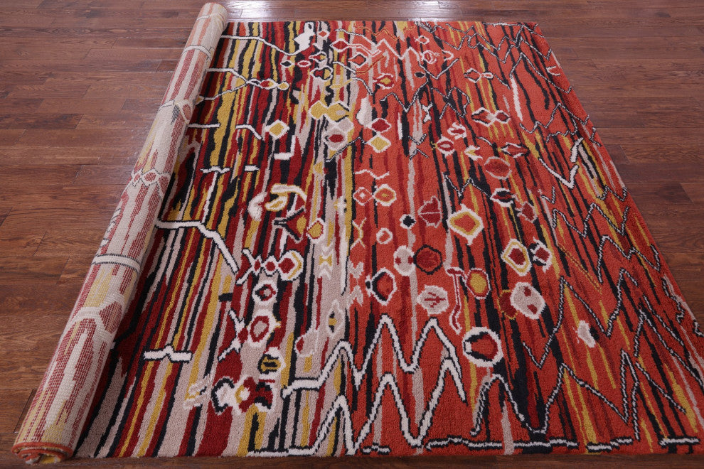 8' 4" X 10' 0" Moroccan Handmade Wool Rug Q9277