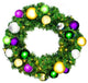 2' Sequoia Wreath Decorated With The Mardi Gras Ornament
