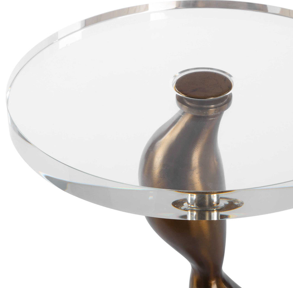 Uttermost Remolino Bronze Drink Table