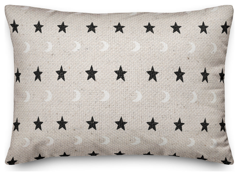 Hocus Pocus Moon Stars 14x20 Throw Pillow
