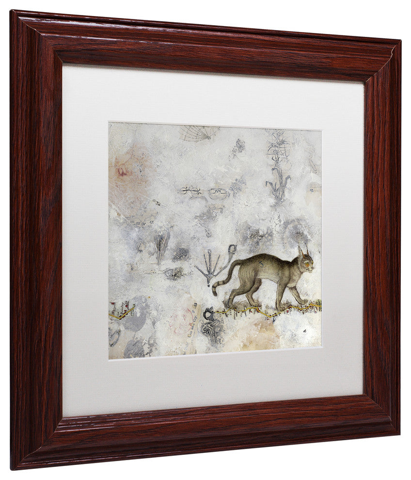 Nick Bantock 'Lynx' Matted Framed Art, 11x11