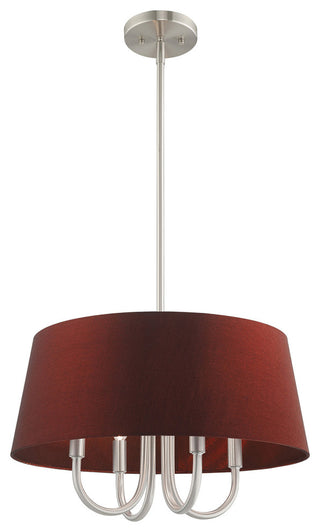 Livex Lighting Brushed Nickel 4-Light Pendant Chandelier
