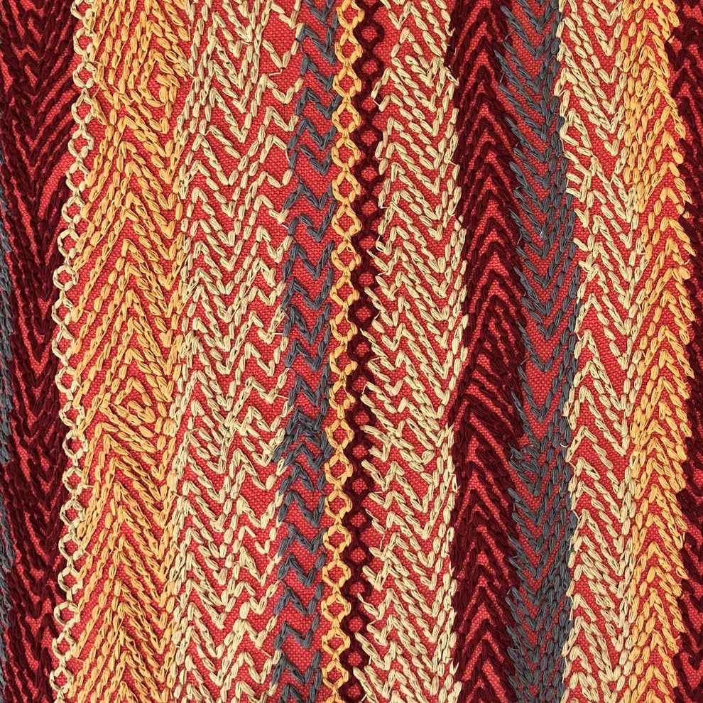 Red Cosmo Multicolor Luxury Throw Pillow, 12"x20"