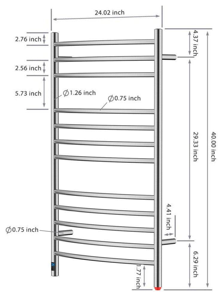 HEATGENE Towel Warmer with Built-in Timer and Temperature Control, Wall-Mounted,
