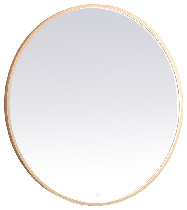 Modern Brass Led Mirror