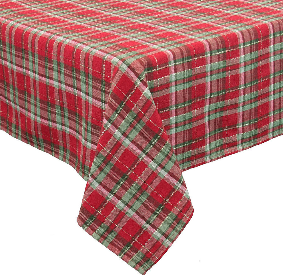 Holiday Tartan Christmas Christmas Tablecloth, 70"x108"