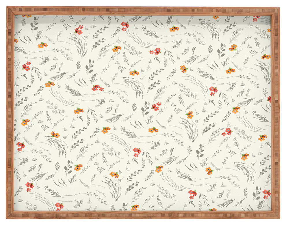 Iveta Abolina Caramel Cream Rectangular Tray, 18"x14"