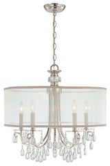 Crystorama Lighting Group 5625 Hampton 5 Light 24"W Crystal Drum - Polished