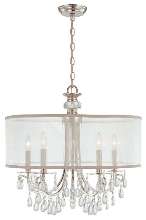 Crystorama Lighting Group 5625 Hampton 5 Light 24"W Crystal Drum - Polished