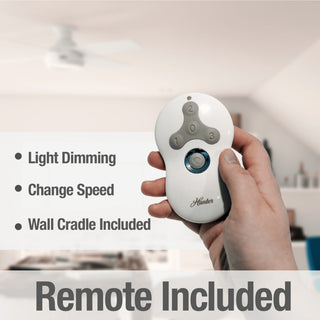 Hunter Fan Company  52" Dempsey Low Profile  Ceiling Fan + Remote, Fresh White
