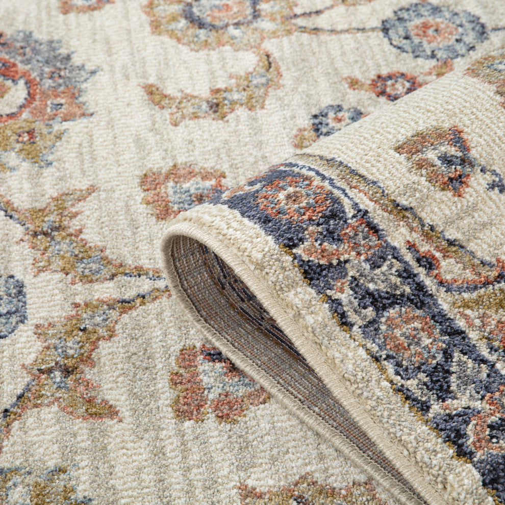 Jordan Bea Power-Loomed Polypropylene Area Rug, Ivory, 7'10"x10'2"