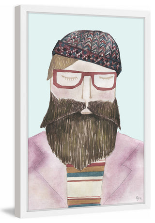"The Bearded Man" Framed Painting Print, 12"x18"
