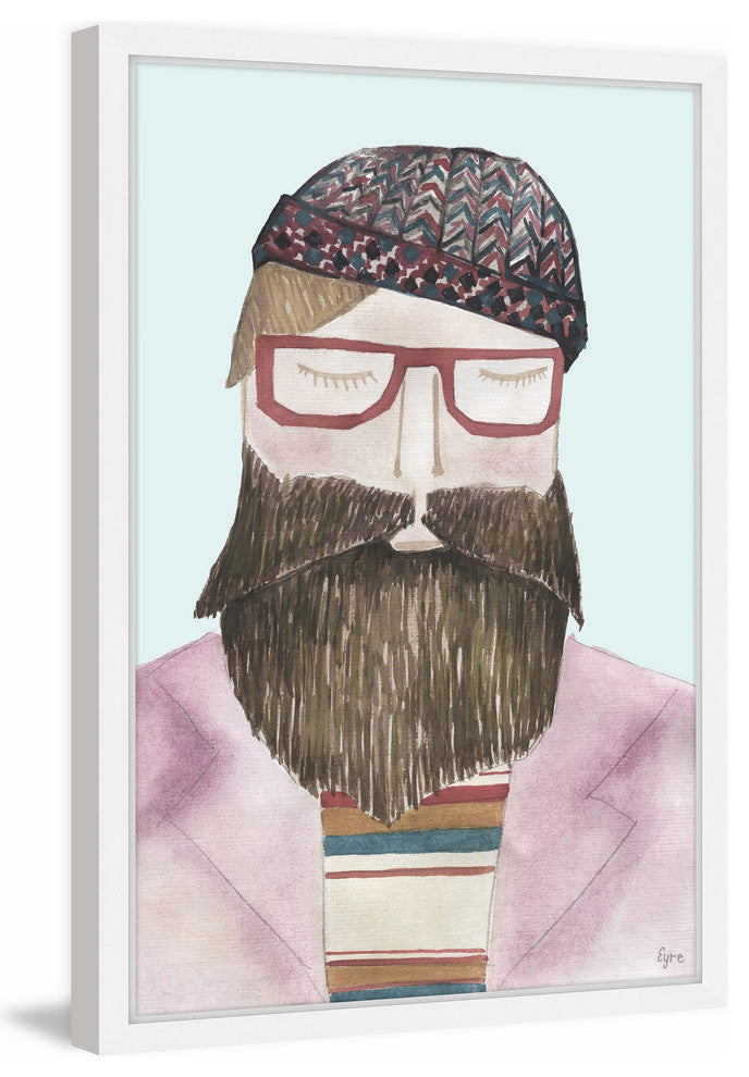 "The Bearded Man" Framed Painting Print, 12"x18"