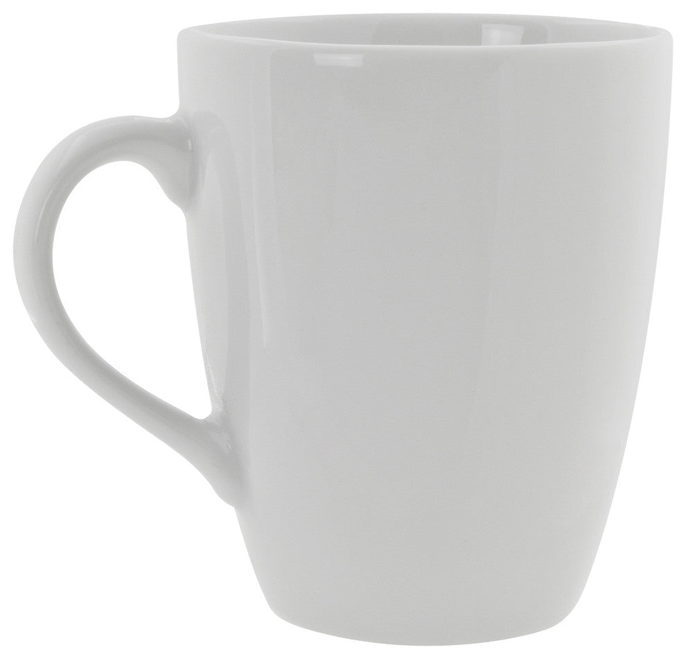 Classic White Barrel Mugs, Set of 6
