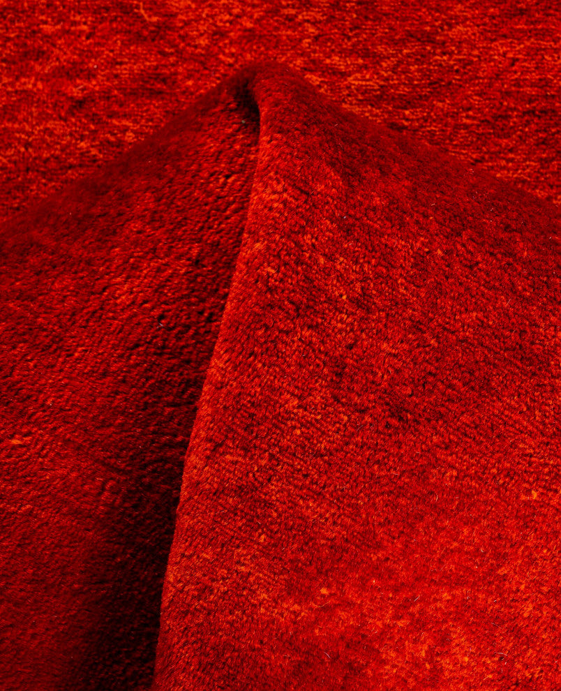 Overdyed One-of-a-Kind Hand-Knotted Area Rug Orange, 2' 6" x 13' 8"