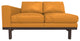 Cantor Left Arm Leather Sofa, Finish: Ebony, Leather: Saffron