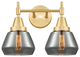 Innovations 447-2W-SG-G173-LED 2-Light Bath Vanity Light, Satin Gold