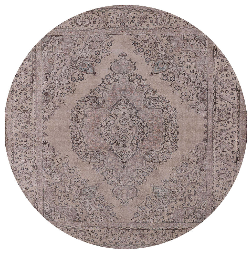 Ahgly Company Indoor Round Mid-Century Modern Area Rugs, 7' Round