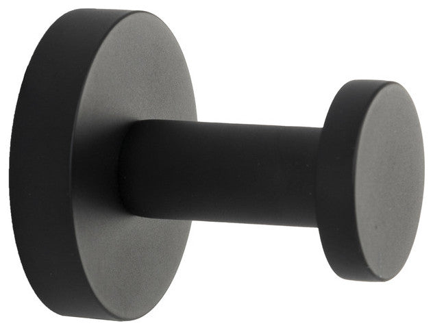 Italia Florence Series Minimalist Robe Hook in Matte Black