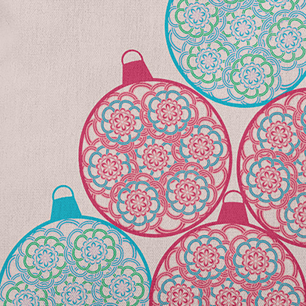 Fancy Ornament Stack Accent Pillow, Light Pink, 14"x20"