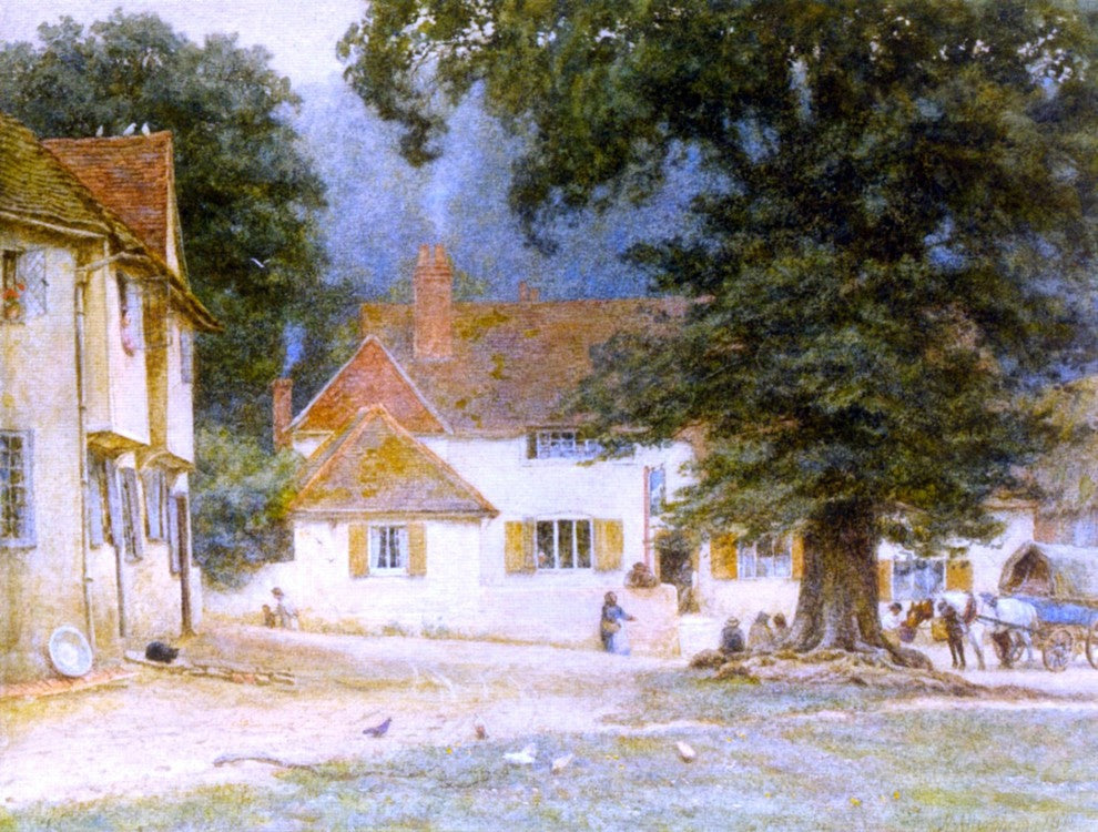 Helen Allingham RWS White Horse Inn Shere Surrey Wall Decal