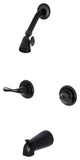 Kingston Brass Two-Handle Tub Shower Faucet, Oil Rubbed Bronze