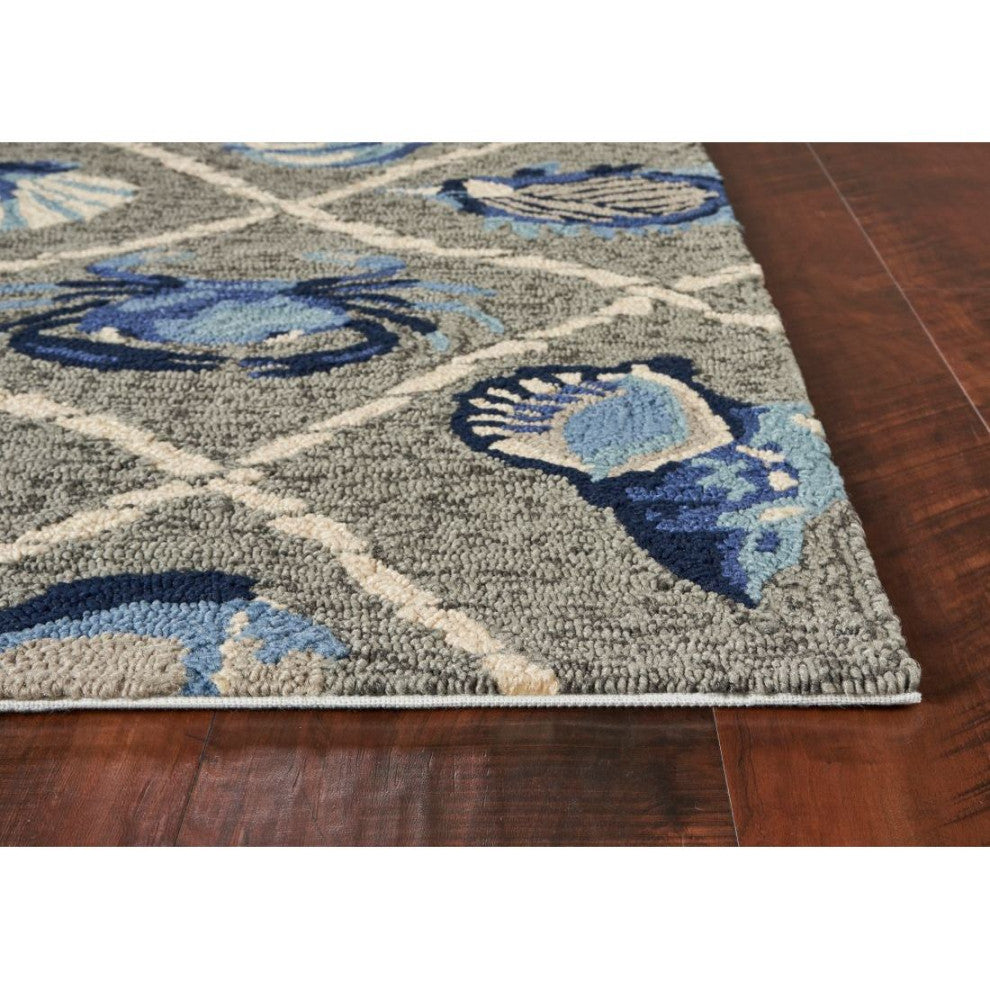 KAS Harbor 4219 Gray Seaside Area Rug, 8'x10'