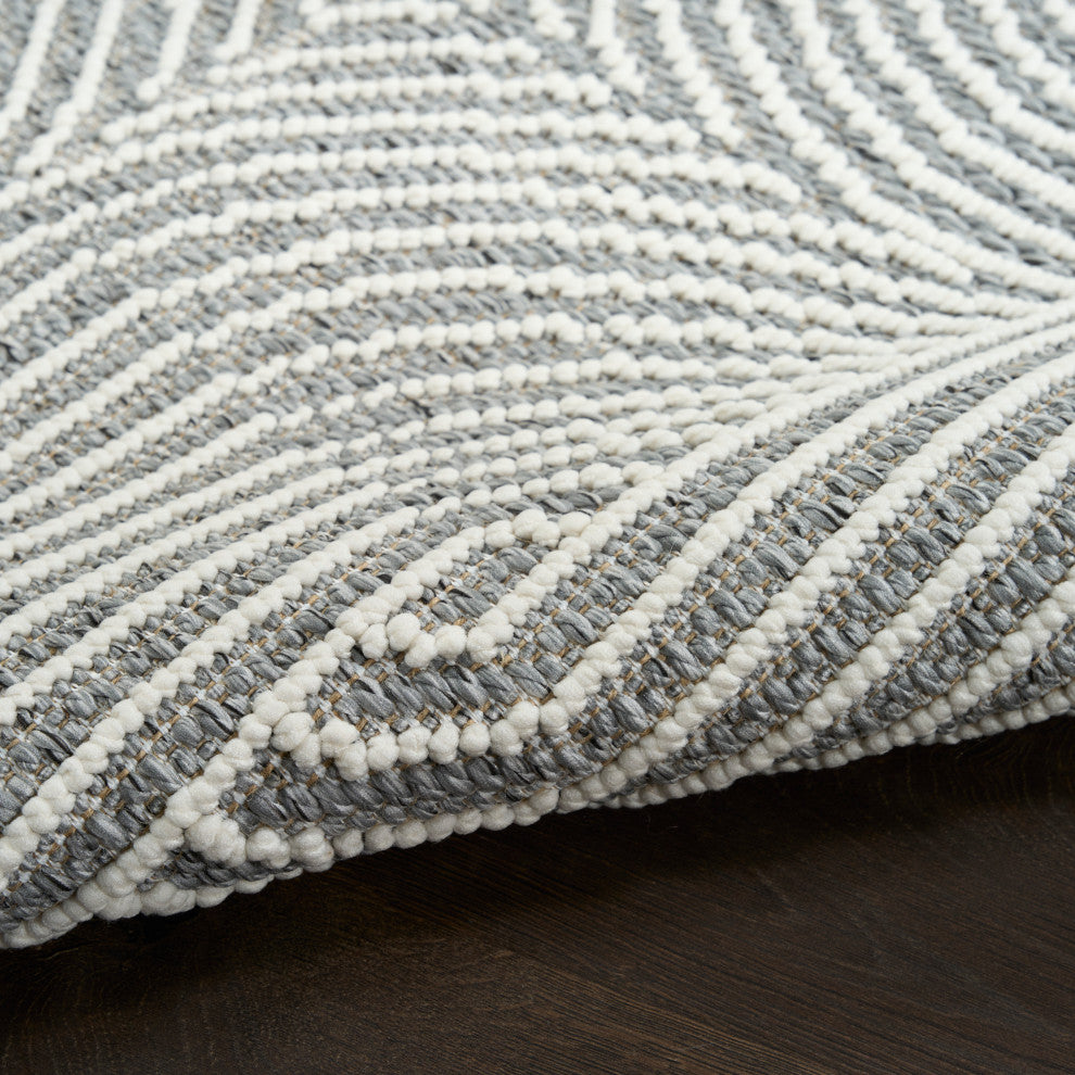 Nourison Natural Texture 2'3" x 7'6" Charcoal Ivory Modern Indoor Rug