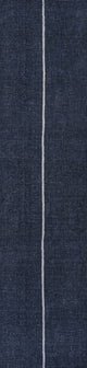 Linja Solid Centre Stripe Machine-Washable Area Rug, 2 X 8