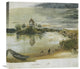 "Fishermans House On A Lake Near Nuremberg" Artwork, 22"x20"