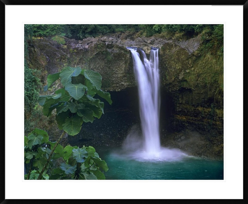 Rainbow Falls Cascading Into Pool, Big Island, Hawaii, 38"x30"