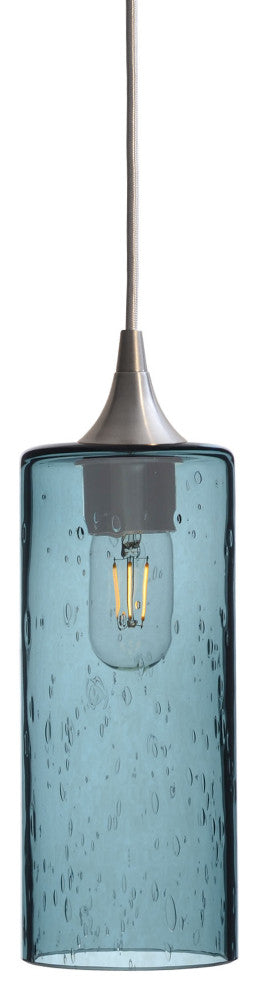 515 Lunar: Single Pendant Light, Slate Gray, Brushed Nickel, 4 Watt
