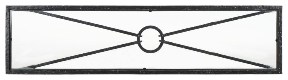 Safavieh Couture Tauri Metal Console Table, Black/Clear