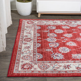 Modern Persian Vintage Moroccan Red/Cream 4'x6' Area Rug