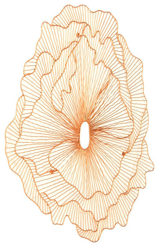 Poppy Flower Wall Art, Copper