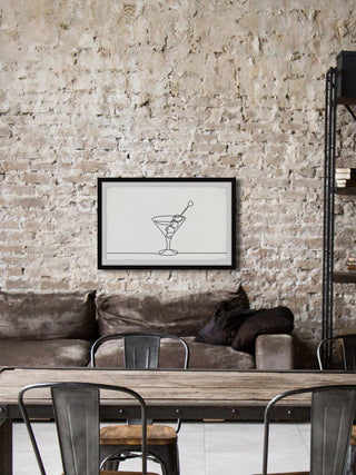"Cocktail Line" Framed Painting Print, 12x8